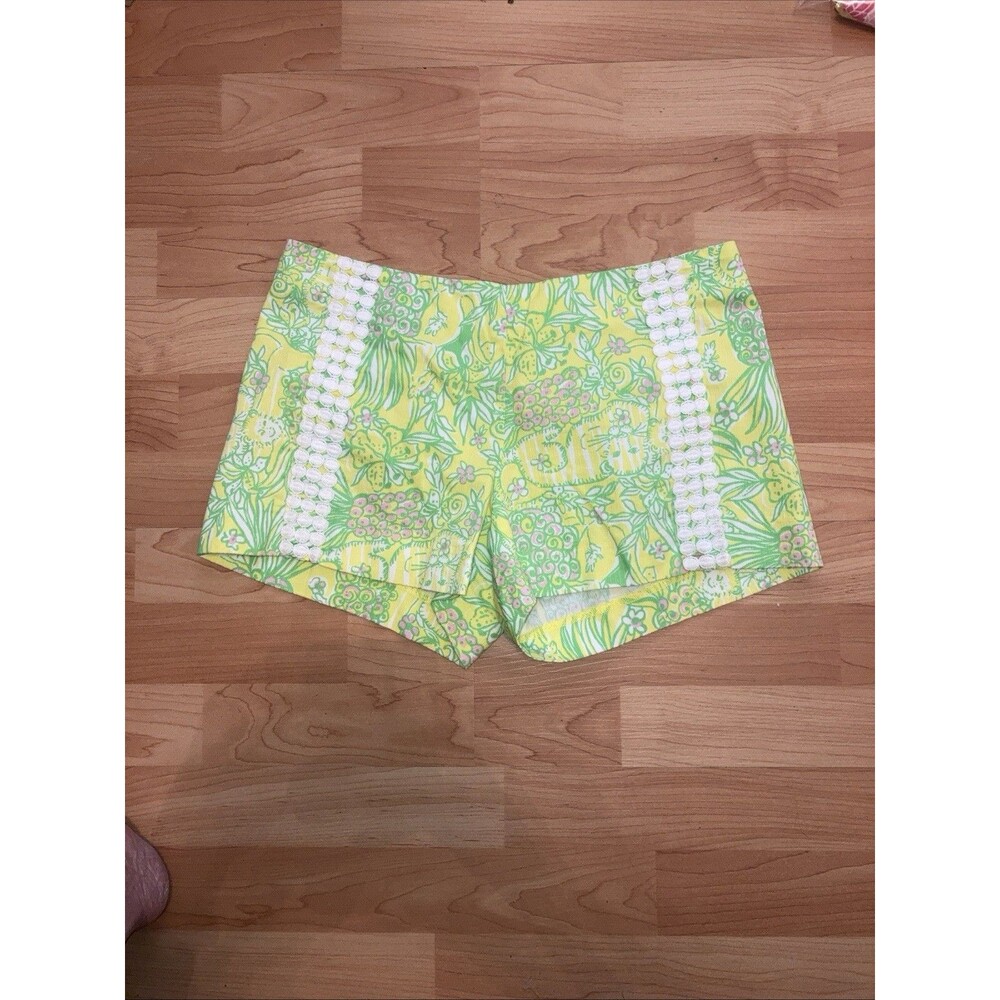 Lillly Pulitzer Women's Short Shorts Liza Sweet Tart Crazy Cat House Size 2